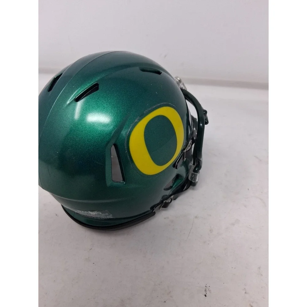 University OREGON DUCKS Mini Helmet NCAA Football Schutt Auhentic Metallic Green